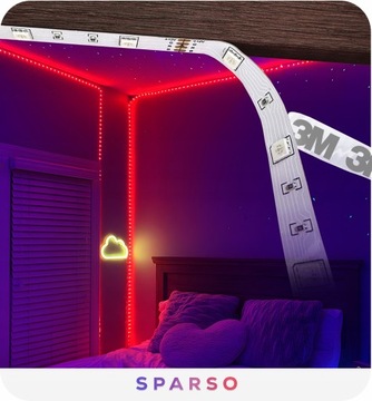 RGB СВЕТОДИОДНЫЕ ЛЕНТЫ СВЕТОДИОДЫ 12В 15М ДЛЯ ДИСТАНЦИОННОГО УПРАВЛЕНИЯ С КОМПЛЕКТОМ ПИТАНИЯ ПРИМЕНЕНИЕ МУЗЫКА