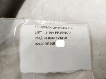 NISSAN QASHQAI 1 I J10 1.5 DCI PŘÍVOD KLIMATIZACE WAZ TRUBKA 92480BR30B