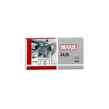 Zszywki NOVUS 24/6 DIN /1000szt wysokość nóżki 6mm