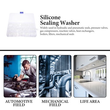 СИЛИКОНОВЫЕ КОЛЬЦА УПЛОТНИТЕЛЬНЫЕ ШАЙБЫ РЕЗИНОВАЯ АССОРТИМЕНТАЦИЯ