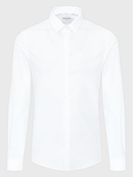 Koszula biała elegancka z kołnierzykiem Calvin Klein L