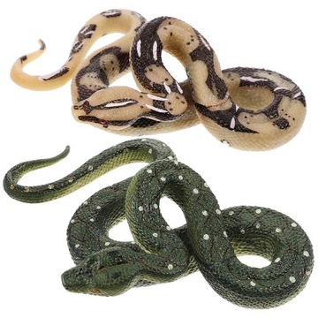 Python Model Figurka Węża Gumowe Zwierzątko 2 Szt