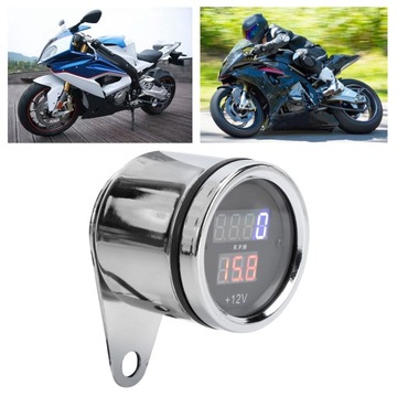 Motocykl 3 w 1 Tachometr Prędkościomierz Odograph Wyświetlacz LCD Odporny na promieniowanie UV