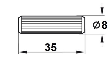 ШПИЛЬКА ДЛЯ ДЕРЕВЯННОЙ МЕБЕЛИ СБОРНАЯ 8Х35мм
