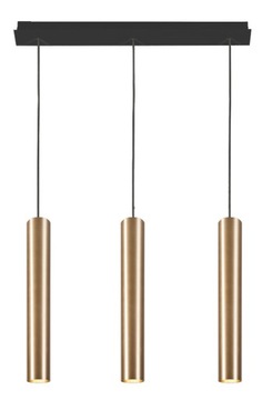 ŻYRANDOL LAMPA SUFITOWA WISZĄC EYE TUBA 3 ZŁOTA LAMPY SUFITOWE DO SALONU