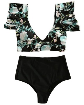 Раздельный купальник с завышенной талией XL (S070)