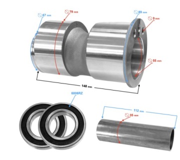 Piasta osi koła tylnego ATV Terrax