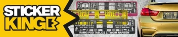 2x Ramka Z NAPISEM pod tablicę rejestracyjną NAPIS TEKST CYTAT IMIĘ czarna