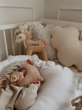 Pluszowa sarenka z wianuszkiem Ecru- duża- Melootka