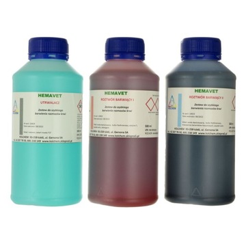 Zestaw barwników HemaVet 3 x 500 ml
