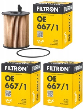3× FILTRON OE 667/1 FILTR OLEJE
