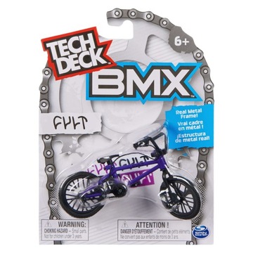 MINI BMX CULT BIKE ФИОЛЕТОВЫЙ ФИНГЕРБАЙК + НАКЛЕЙКИ TECH DECK