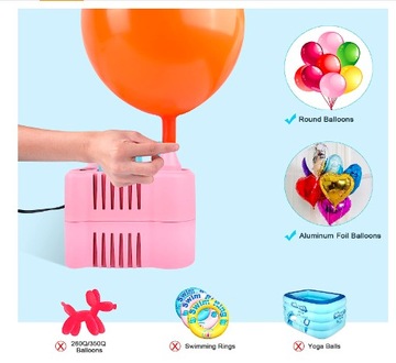 Deeplee Elektryczna pompka do balonów + 2 dysze
