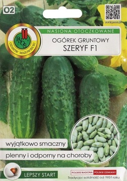 Ogórek konserwowy Szeryf F1 plenny nasiona otoczkowane 50 sztuk