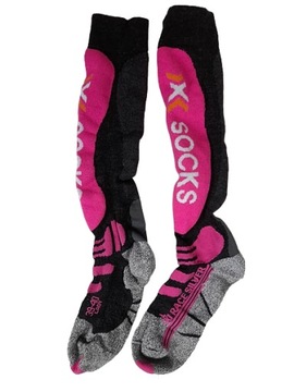 XSOCKS SKI RACE SILVER WEŁNA SKARPETY NARCIARSKIE 39-40