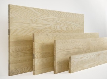 Blat drewniany solidny płyta klejona jesion lamele lite 1,9x50,8x60 cm