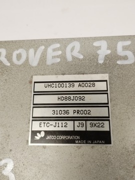 MODUL ŘÍZENÍ PŘEVODOVKY ŘAZENÍ ROVER 75 UHC100139