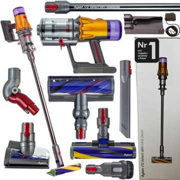 ODKURZACZ PIONOWY DYSON V12 DETECT SLIM ABSOLUTE SREBRNY SZARY ZESTAW XXL