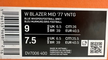 Buty Nike Blazer MID '77 VNTG r. 40,5