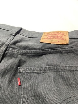 Levi's 501 STRAUSS LEVIS oryginalne Spodnie CZARNE Jeansy W 36 L 34