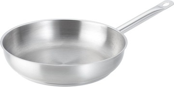 SREBRNA PATELNIA ŚREDNICA 32CM PROFI - THERM STAL NIERDZEWNA 18/10 ELO