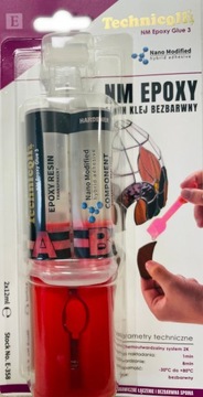 KLEJ BEZBARWNY EPOKSYDOWY E-358 TECHNICQLL 2x12ml