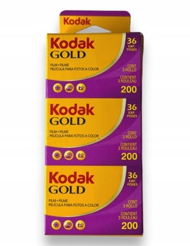 Цветная пленка Kodak Gold 200/36 НАБОР 3 УПАКОВКИ ПЛЕНКИ