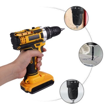 АККУМУЛЯТОРНАЯ ДРЕЛЬ 21 В, 2 СКОРОСТИ СО СВЕТОДИОДНОЙ ПОДСВЕТКОЙ