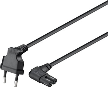 Kabel przewód Euro C7 czarny 5m