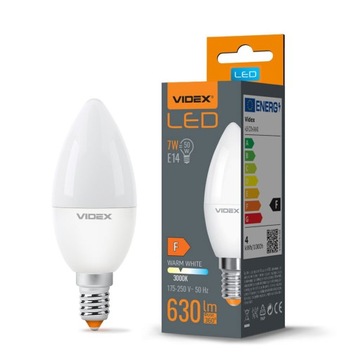 ŻARÓWKA LED VIDEX CCD 175-250V 7W E14 630LM 3000K BARWA CIEPŁA