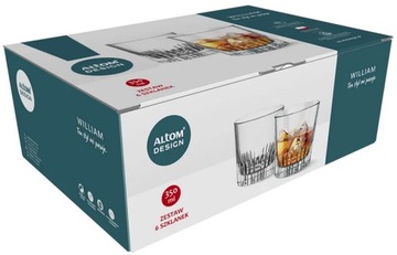 ALTOM 6 WILIAM СТАКАНЫ ДЛЯ ВОДЫ, СОКОВ, НАПИТКОВ, ВИСКИ НАБОР 350 мл