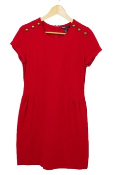 MANGO ELEGANCKA pasowana SUKIENKA red dress M