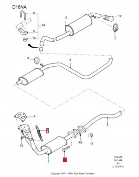 PRUŽINA DRŽÁK DRŽÁKY VÝFUKOVÝ FORD ESCORT