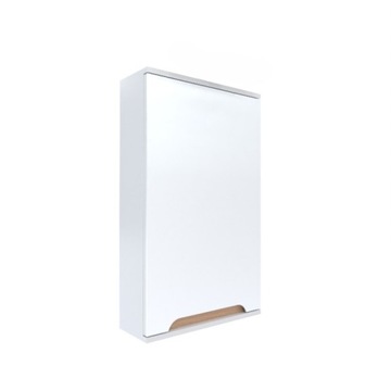 Szafka z lustrem biała 45x16x75 biały/dąb Omeble