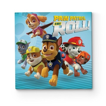 Obrazy na ścianę Psi Patrol Paw Patrol On A Roll obraz na płótnie 30x30 cm