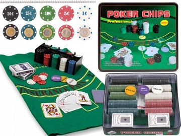 ZESTAW DO POKERA 500 ŻETONY KARTY MATA POKER