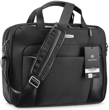 Torba na laptopa 15,6” biznesowa teczka na ramię męska damska ZAGATTO