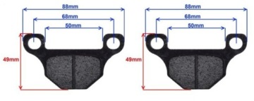 KLOCKI HAMULCOWE TYŁ QUADA Buyang Allroad 260/300cc