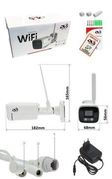 НАРУЖНАЯ WIFI КАМЕРА БЕСПРОВОДНАЯ 4K ULTRA HD 8Mpx АУДИО DVS ПОЛЬША