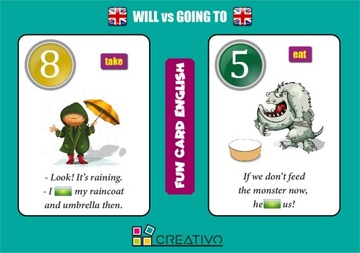 ВЕСЕЛАЯ КАРТОЧКА НА АНГЛИЙСКОМ ЯЗЫКЕ Will vs Going To