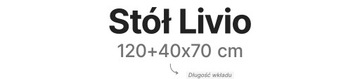 LIVIO РАСШИРЯЕМЫЙ СТОЛ 120/160x70 Современный шпон