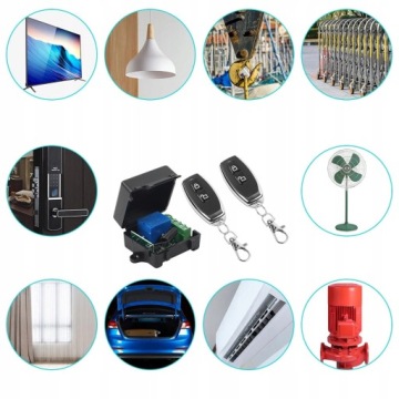 РЕЛЕ ДИСТАНЦИОННОГО УПРАВЛЕНИЯ С 2 ПУЛЬТАМИ ДИСТАНЦИОННОГО УПРАВЛЕНИЯ 433МГЦ 12В