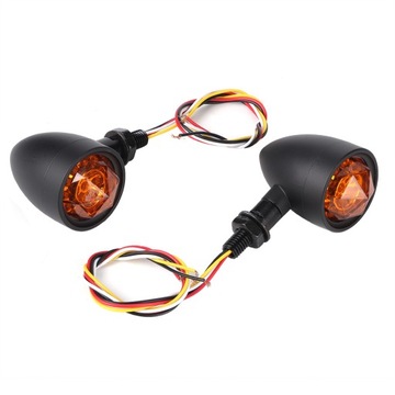 Para zabytkowych motocyklowych kierunkowskazów LED typu Bullet pasuje do