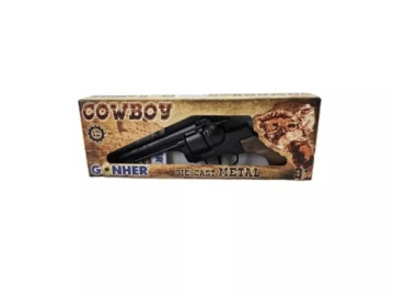 METALOWY CZARNY PISTOLET NA KAPISZONY GONHER