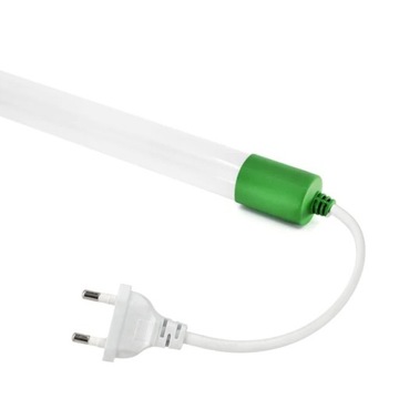 ŚWIETLÓWKA NEON LED 18W 120CM Z WTYCZKĄ 230V ZIELONA