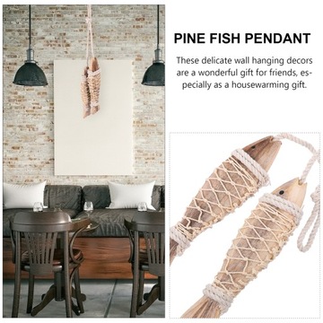 DREWNIANA OZDOBNA WISIOREK RYBKA WISZĄCA