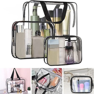 НАБОР ПРОЗРАЧНОЙ ДОРОЖНОЙ КОСМЕТИКИ ИЗ 3 ШТ.!