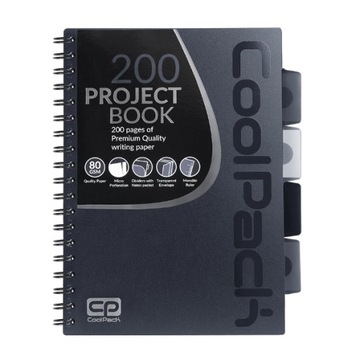 KOŁOZESZYT kołobrulion B5 200stron COOLPACK szary
