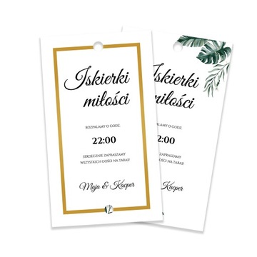 ISKIERKI MIŁOŚCI ZŁOCONE WESELE ŚLUB 72 sztuk