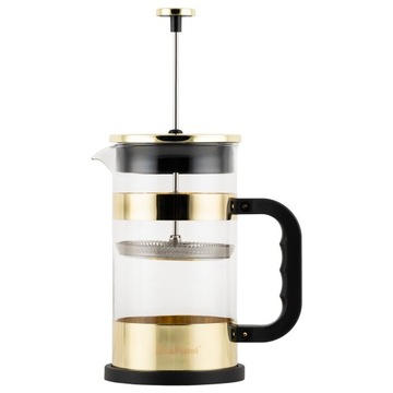 КОФЕ И ЧАЙ 1 Л СТЕКЛЯННЫЙ ЗОЛОТО ЧЕРНЫЙ КУВШИН КОФЕВАРКА 1000 МЛ